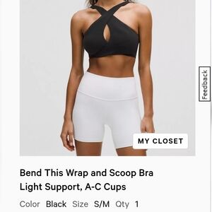 lululemon Bend This Wrap And Scoop Bra Light Support, A-C Cups